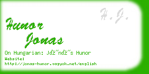 hunor jonas business card